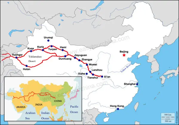 China Silk Road Map