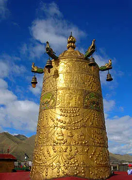 Golden rooftop of Jokhang Temple Lhasa