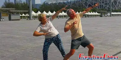 Couple Visiting Beijing Bird Nest