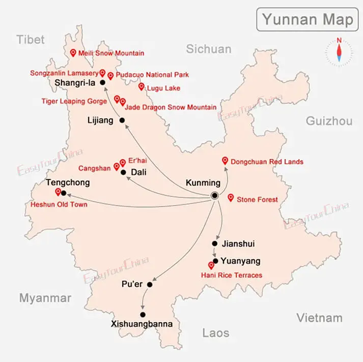 Yunnan Map
