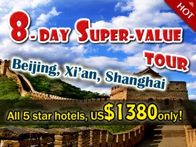 8-day Super-value China Golden Triangle Tour! All 5 star hotels.