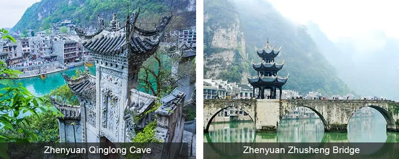 Zhenyuan Qinglongdong Cave and Zhusheng Bridge