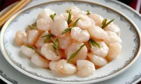 Traditional Hangzhou food with shrimp