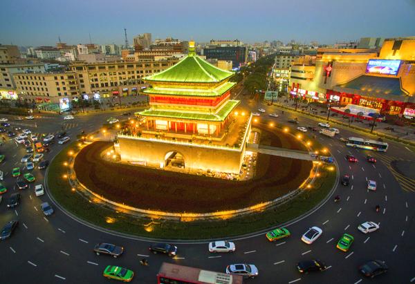 Xian Bell Tower at night