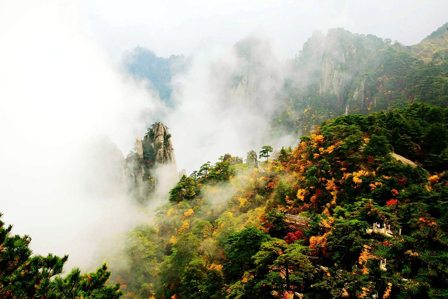 China Yellow Mountain in Fall