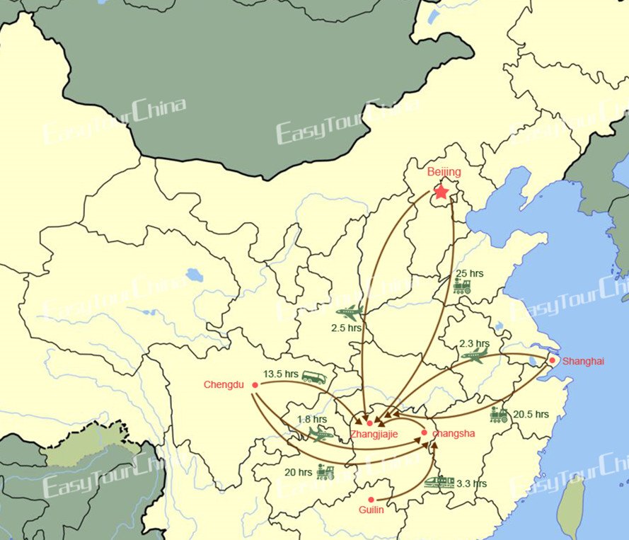 Zhangjiajie transport maps