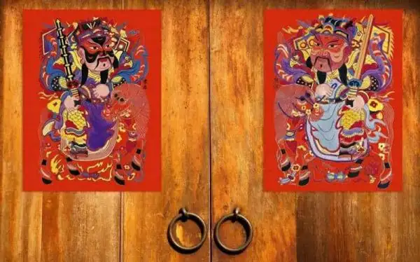 Chinese Spring Festival Story - Posting Door God