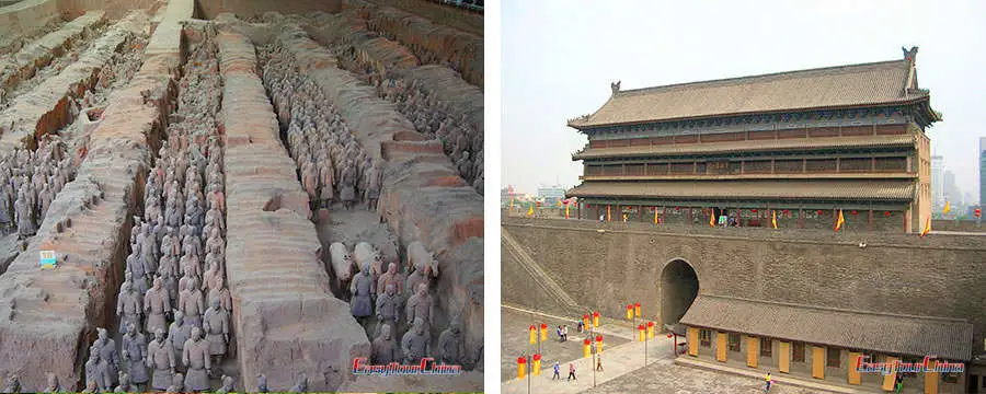 Xian tour to Terracotta Warriors and Xian City Wall