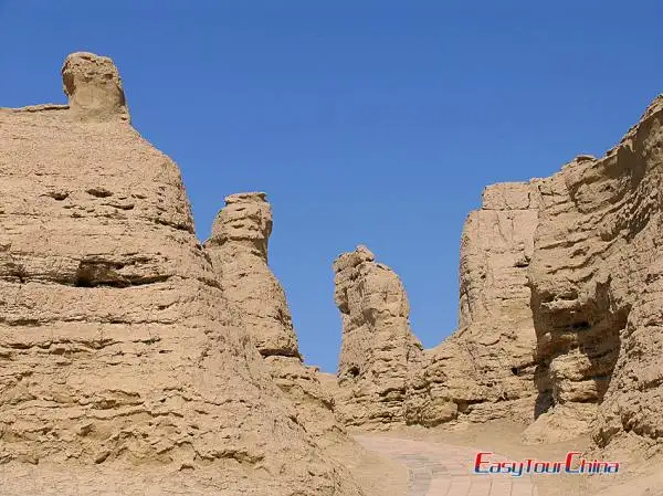 The site of Jiaohe Ancient City 