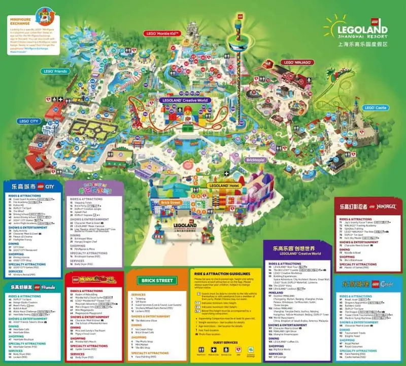 legoland shanghai map