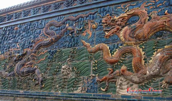 Nine Dragon Wall in Datong, China