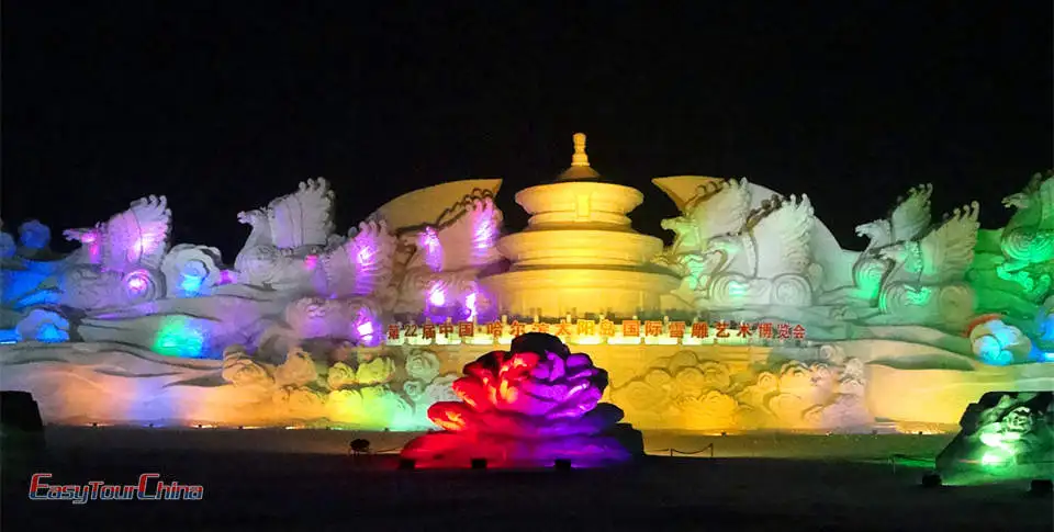 The International Snow Sculpture Art Expo at Sun Island Harbin 