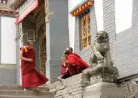 monks in monastery