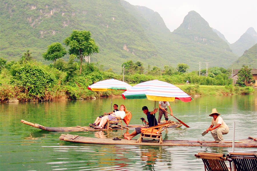 Yangshuo Yulong River Bamboo Rafting