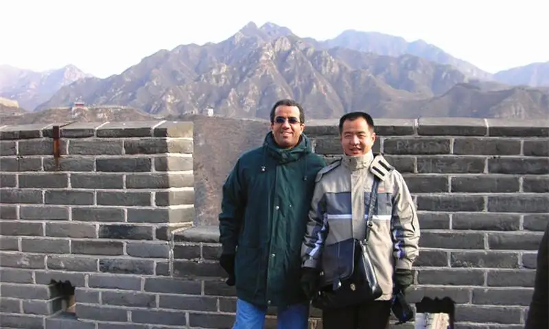 Ricky and Client Hike on Great Wall