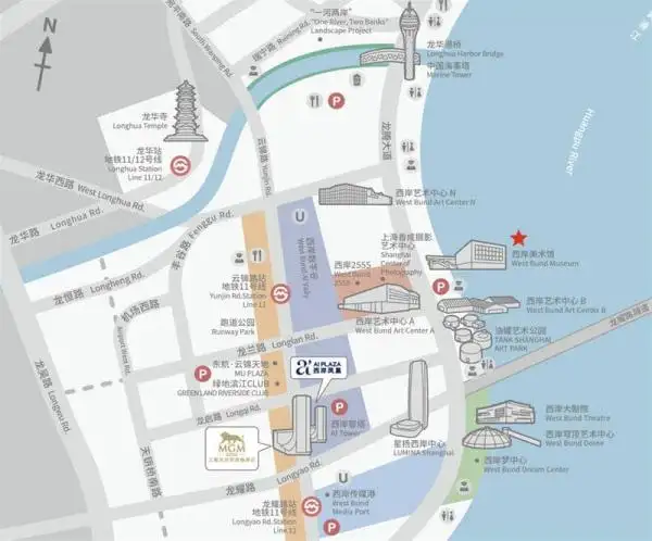 Shanghai West Bund Map