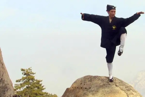 Wudang Grandmaster practices Kung Fu