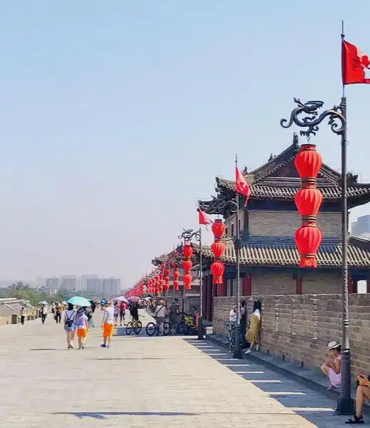 Walking on the Xian Old City Wall 