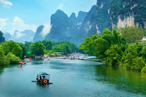 Bamboo Rafting on Yulong River