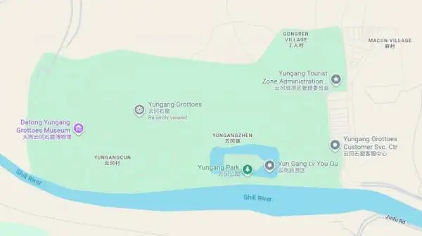 Yungang Grottoes Map